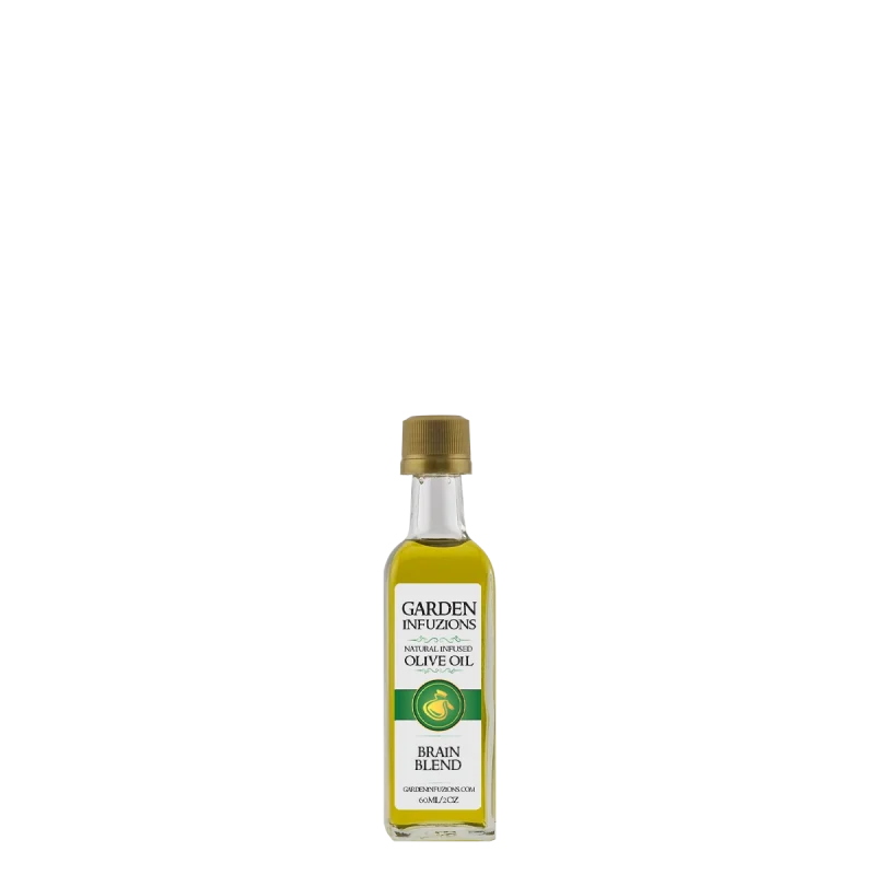 60ml Brain Blend Infused Olive Oil Blend – Small bottle with brain-boosting herbs like rosemary and turmeric