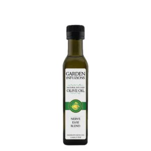 250ml Nerve Ease Blend Infused Olive Oil – crafted to support calm, comfort, and nervous system balance