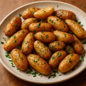 Oven-roasted fingerling potatoes tossed with garlic, herbs, and Steakhouse Infused Olive Oil Blend